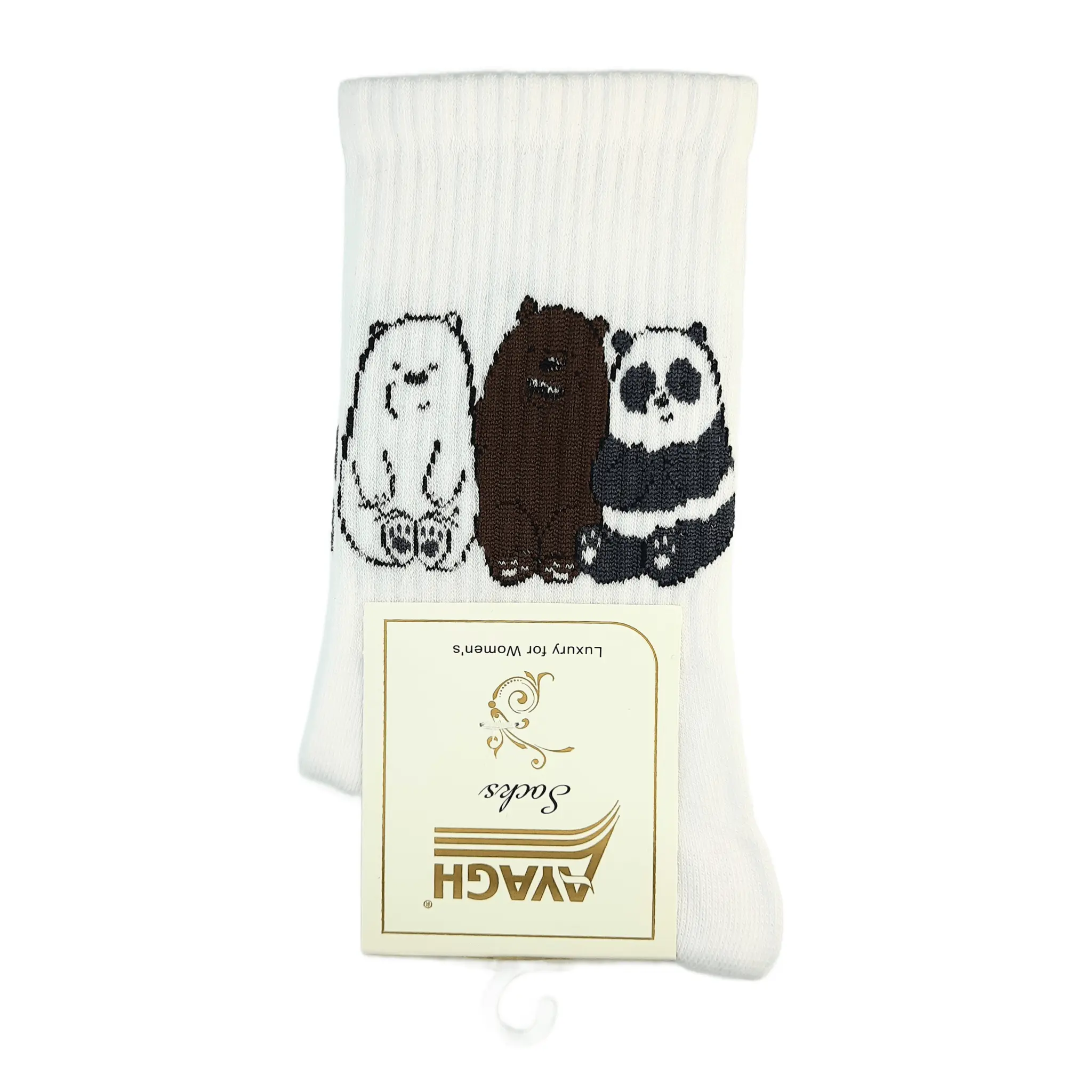 omoj-sd-we-bare-bears-sock جوراب ساقدار طرح سه خرس