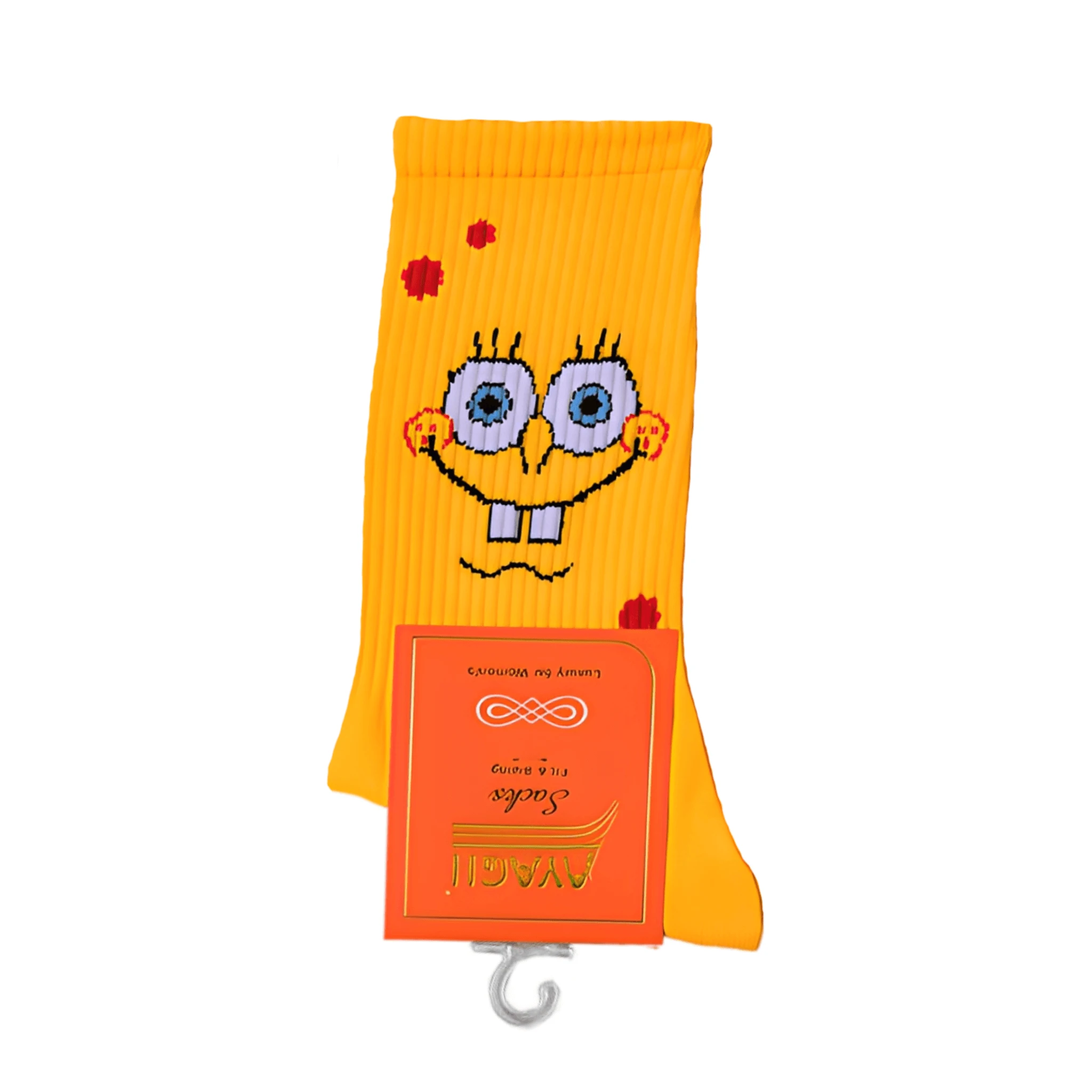 omoj-sd-SpongeBob-sock جوراب ساقدار طرح باب اسفنجی